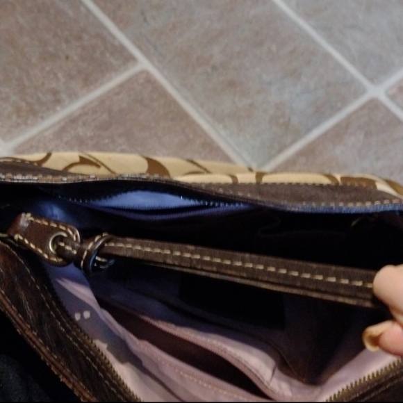 Coach 12674 Zoe Jaquard & Leather Signature Hobo Shoulder Bag - Picture 9 of 12